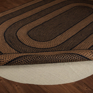 Farmhouse Jute Braided Rug Oval 5'x8' with Rug Pad VHC Brands - The Fox Decor